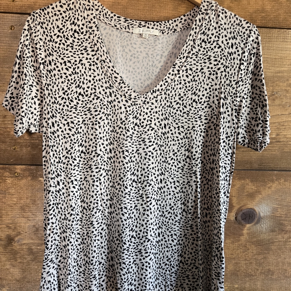 Black and White Patterned Dress